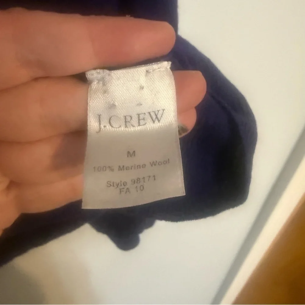 Men’s J.Crew Blue Italian Merino Wool V Neck Sweater